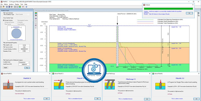 Geotechnics PileAXL v2.2 PileGroup v2.1 PileLAT v2.2 PileROC v2 Free Download