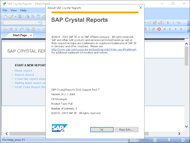 SAP Crystal Reports 2016 SP09 x86