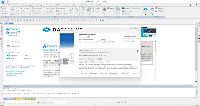 Software Tambang Datamine Studio RM (64-bit) 1.13.202 Sudah Dicoba Work