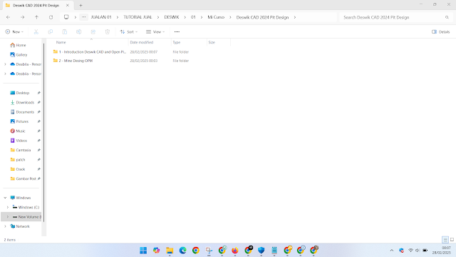 Download Pelatihan Kursus Deswik CAD 2024 Pit Design
