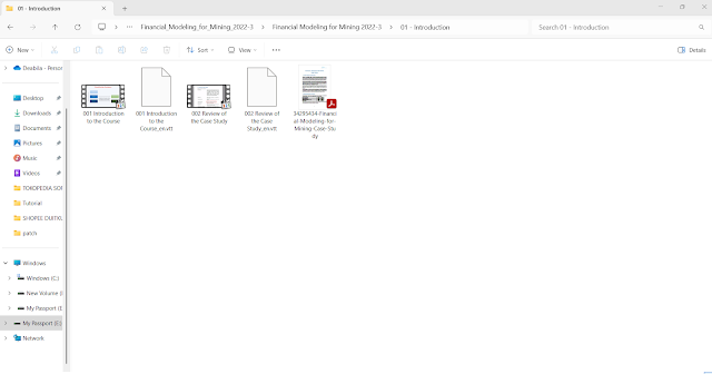 Pelatihan Kursus Financial Modeling For Mining