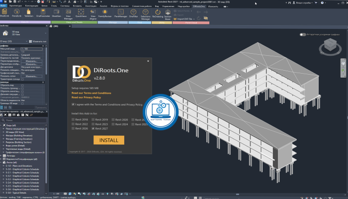 DiRoots One v2.8.0 for Autodesk Revit 2027 Plugin Produktivitas BIM Terbaru dengan Dukungan Revit 2027
