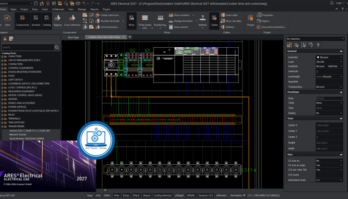 Graebert ARES Electrical CAD 2027 SP1 Full Version Software ECAD Profesional Berbasis DWG Terbaru